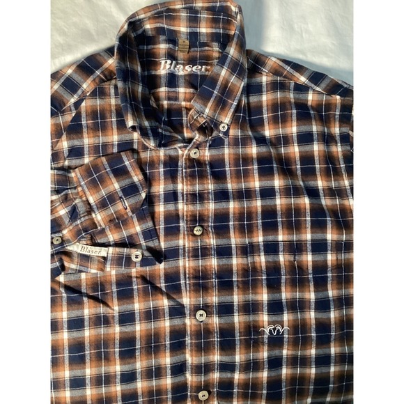 Blaser Other - Blaser Shirt Flannel Plaid Button Down Shirt Long Sleeve Cotton Size Medium